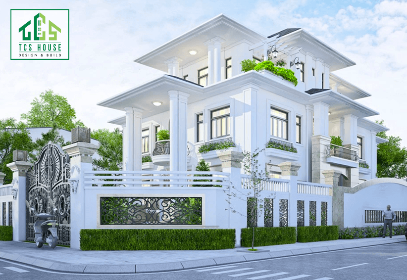 Biệt thự 3 tầng mặt tiền rộng
