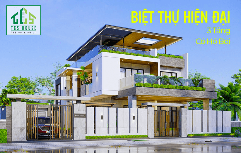 Không gian xanh và hồ bơi