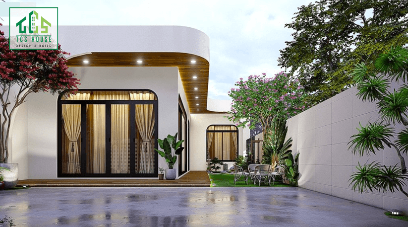 Mẫu nhà cấp 4 mái bằng đẹp