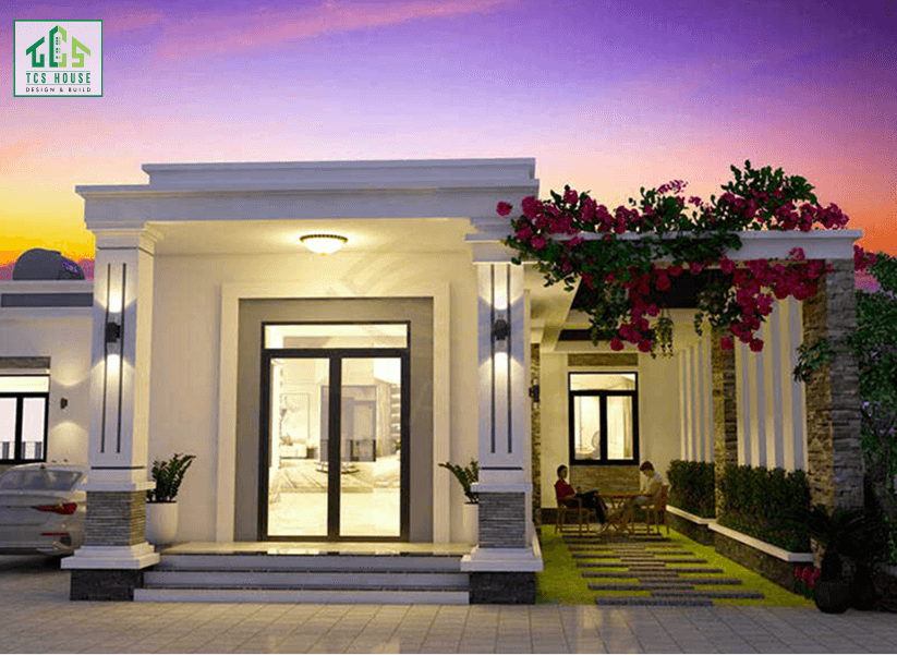 Mẫu nhà cấp 4 có sân vườn đẹp