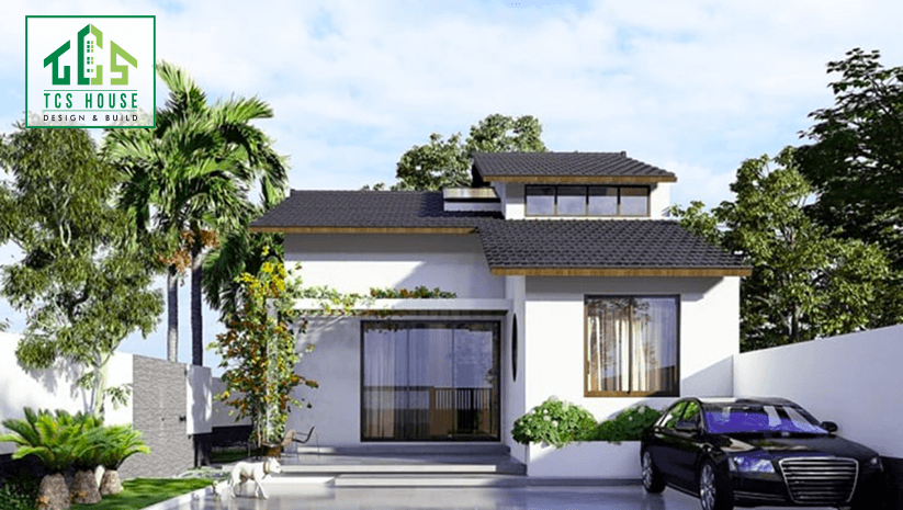 Thiết kế nhà vườn 1 tầng mái thái