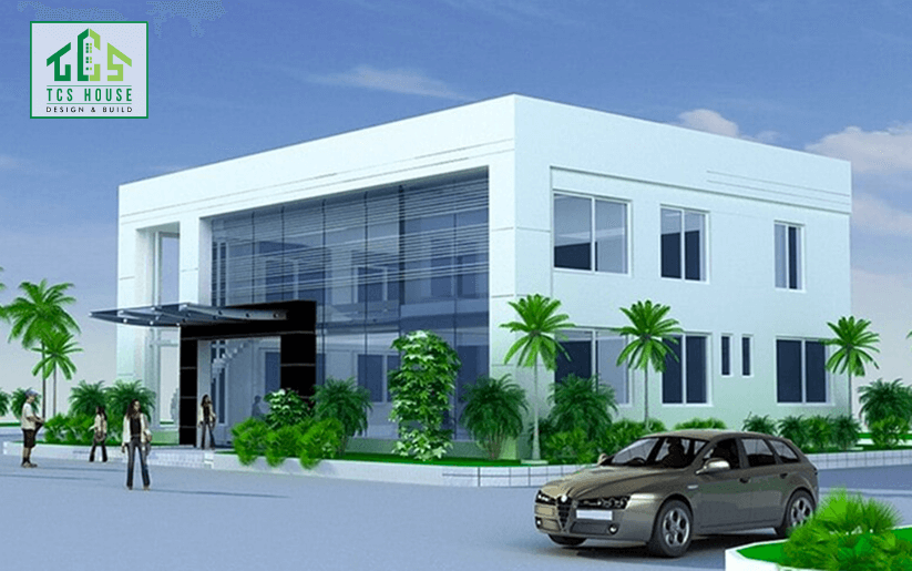 Mẫu Nhà Văn Phòng 2 Tầng Phong Cách Hiện Đại