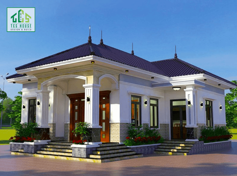 Nhà cấp 4 chữ L 3 phòng ngủ