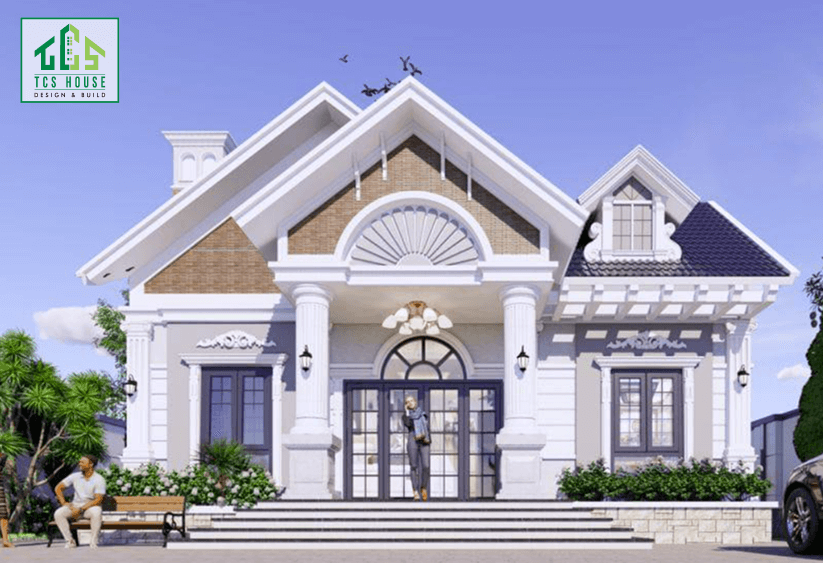 Nhà cấp 4 tân cổ điển mái Thái