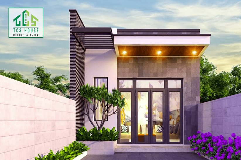 Nhà cấp 4 có gác lửng thiết kế 3 phòng ngủ