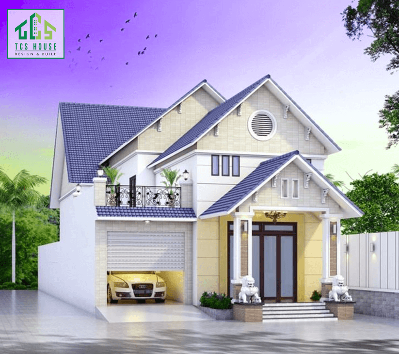 Nhà cấp 4 gác lửng mái thái