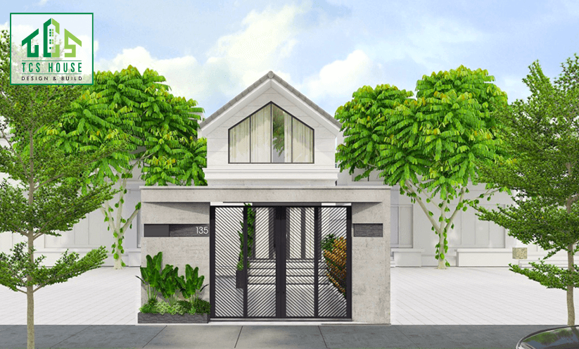 Mẫu Nhà Cấp 4 Gác Lửng Mái Thái Hiện Đại