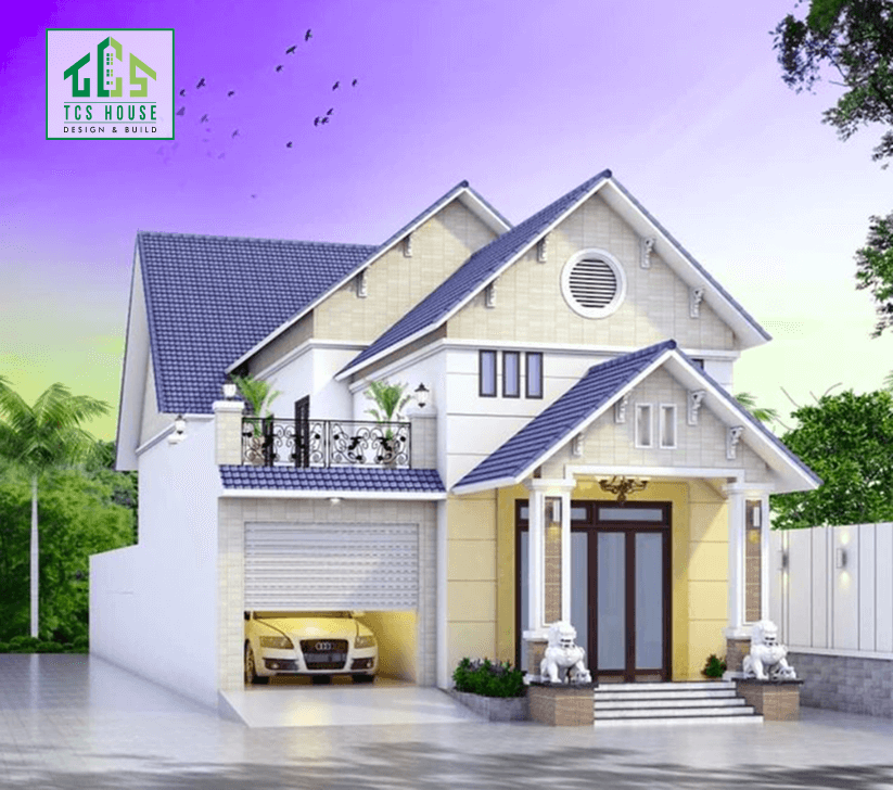 Nhà cấp 4 có gác lửng mái thái