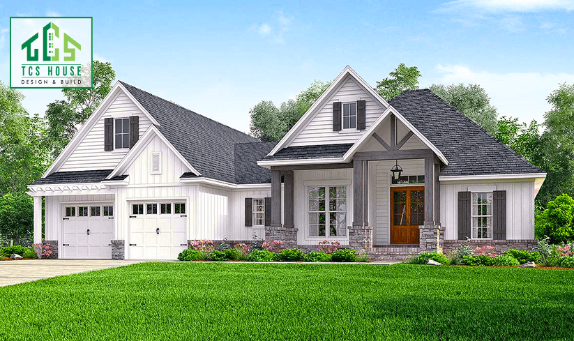 Mẫu nhà cấp 4 gác lửng phong cách châu Âu