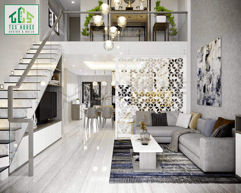 Mẫu nhà cấp 4 gác lửng với nội thất thông minh