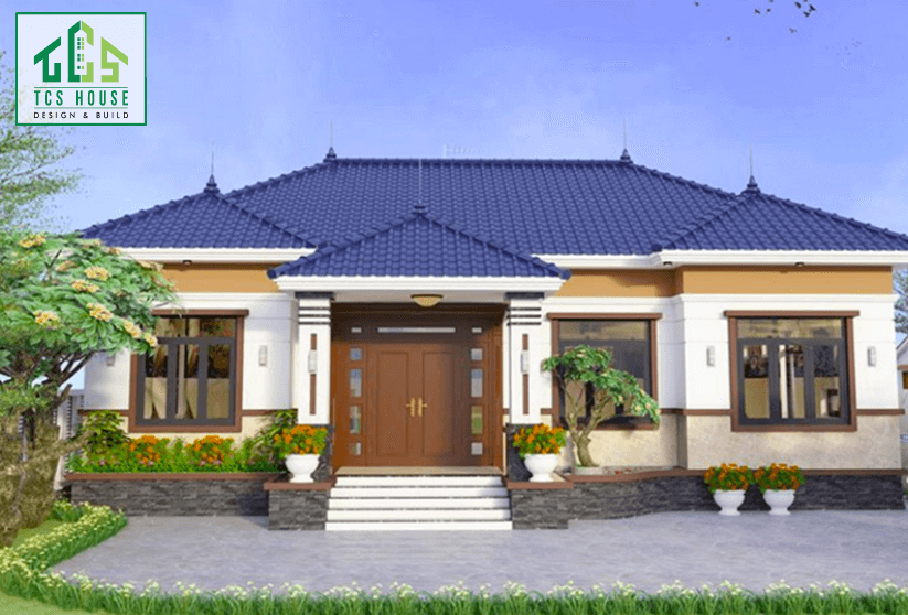 Mẫu Nhà Cấp 4 Gác Lửng Mái Thái 3 Phòng Ngủ