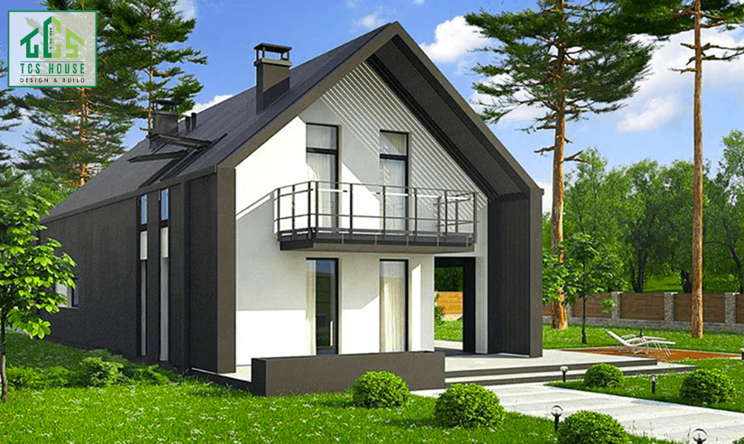 Nhà cấp 4 gác lửng phong cách châu Âu