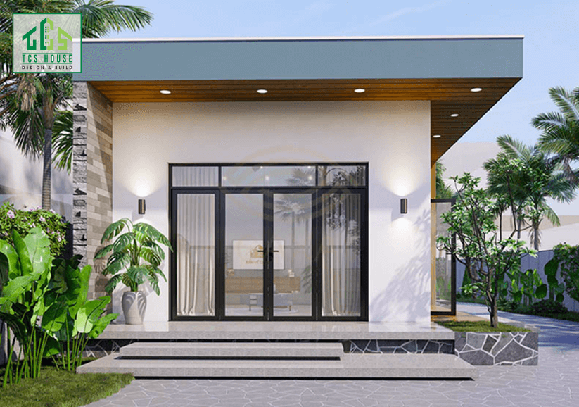 Nhà cấp 4 mái bằng 2 phòng ngủ