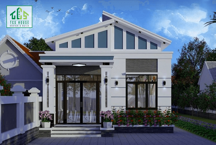 Nhà cấp 4 mái lệch phong cách hiện đại