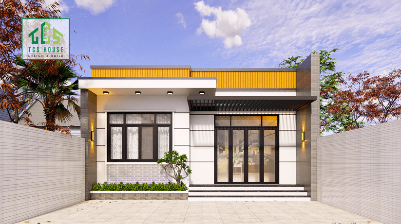 Nhà cấp 4 tân cổ điển mái bằng