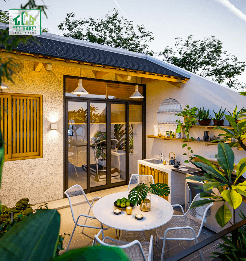 Mẫu 54: Nhà trọ có khu vực sân thượng chill.