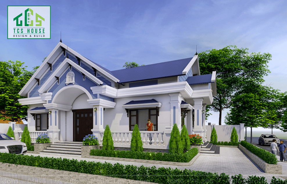 Nhà vườn mái thái cấp 4 hiện đại