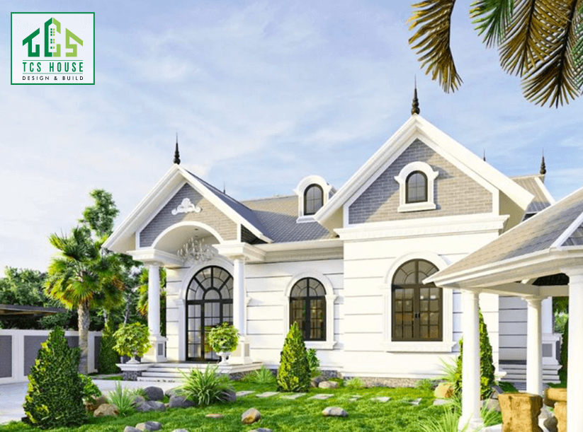 nhà vườn mái thái kiểu châu âu