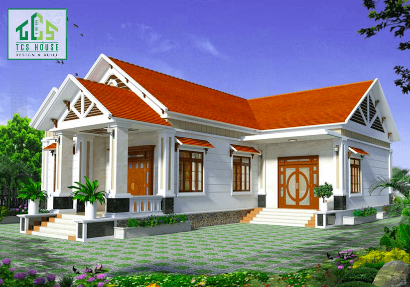 mẫu nhà vườn 1 tầng 16