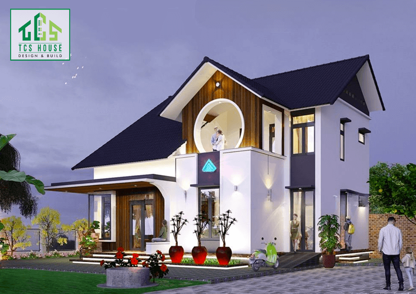 Nhà vườn mái thái kiểu hàn