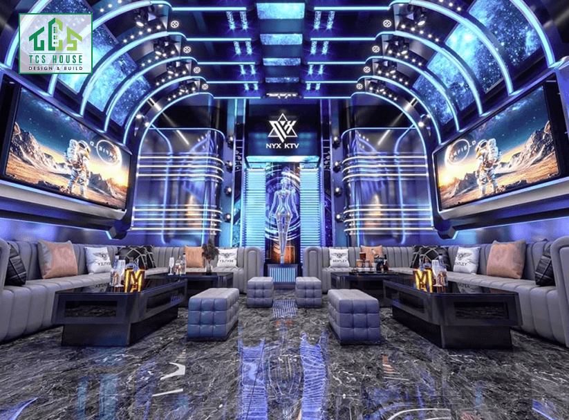 Nội thất quán karaoke Thiết kế theo phong cách công nghệ cao (Hi-tech)