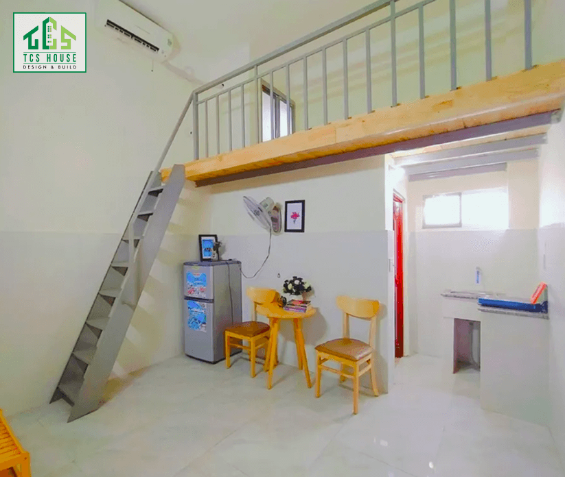 Mẫu 34: Phòng trọ phong cách công nghiệp.