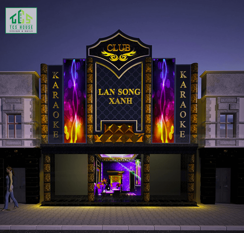 Mặt tiền quán karaoke Không gian sang trọng phong cách châu Âu