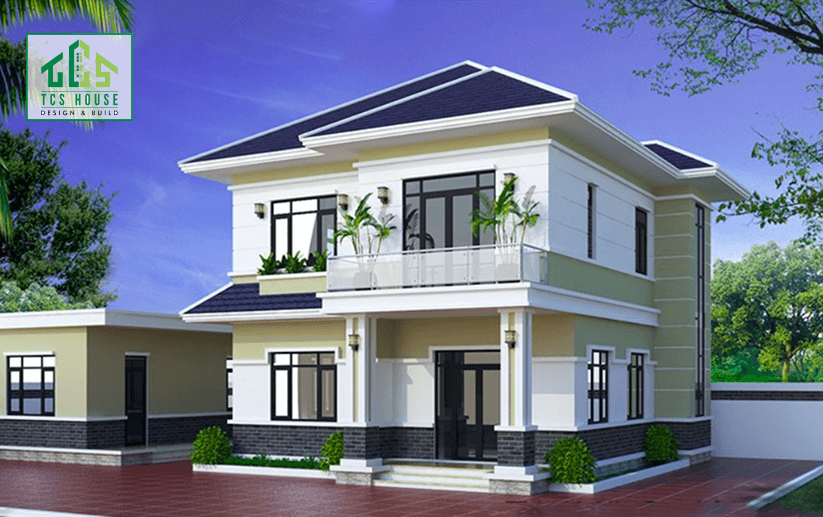 Mẫu Văn Phòng 2 Tầng Mái Thái