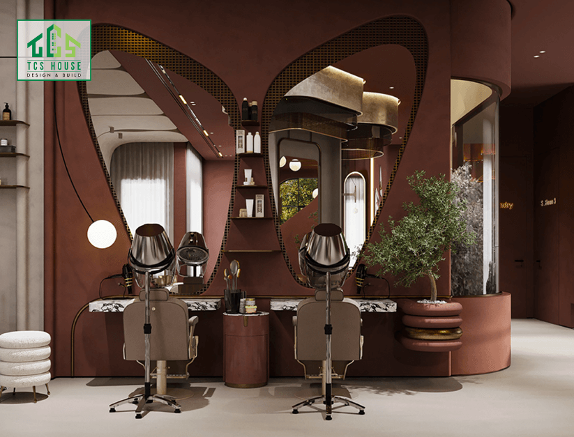 Mẫu Spa Kết Hợp Đèn Led Nghệ Thuật