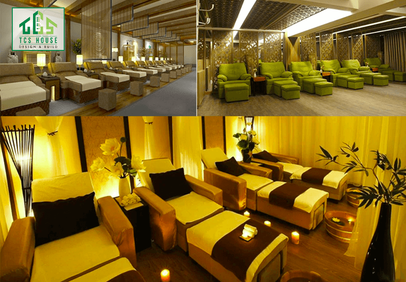 Mẫu spa cao cấp với ghế massage tự động
