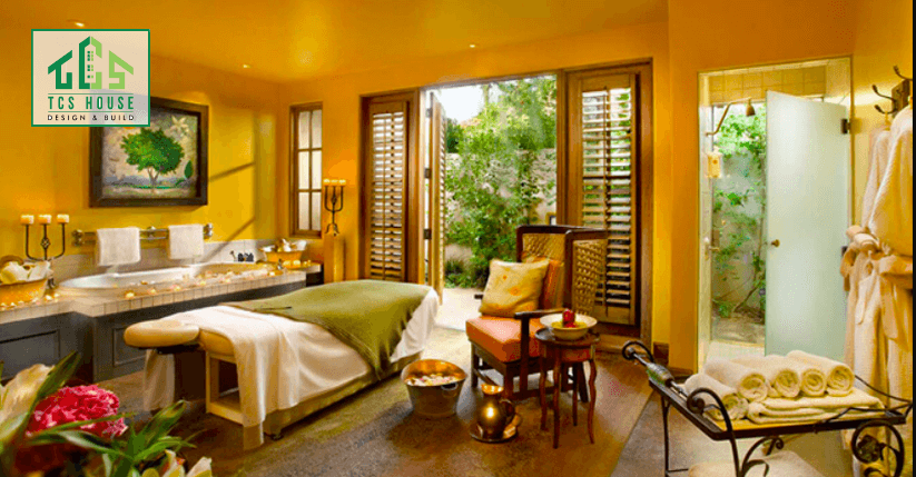 Mẫu spa với ánh sáng nến lãng mạn