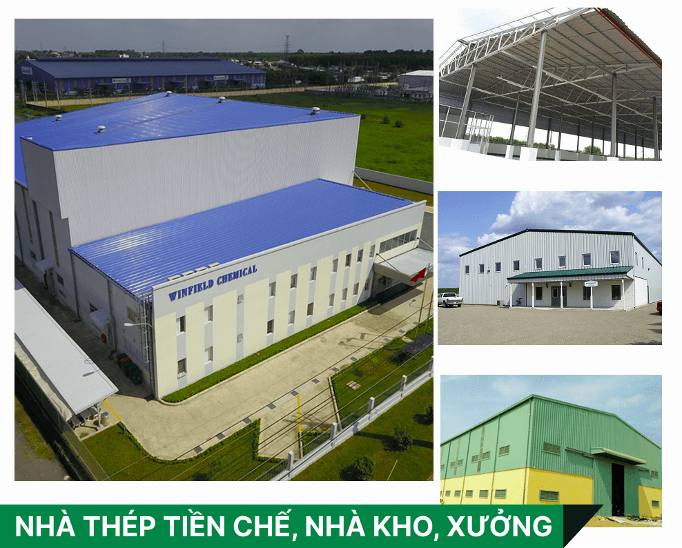 Thi công cơ khí: Nhà thép tiền chế, nhà kho, nhà xưởng
