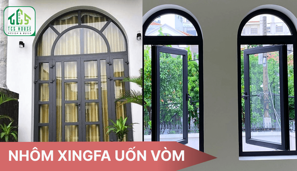 Báo giá cửa nhôm Xingfa uốn vòm