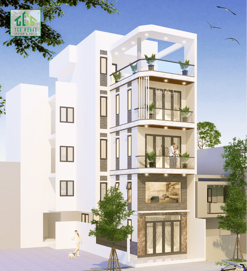 Mẫu nhà phố 5 tầng thiết kế thông minh