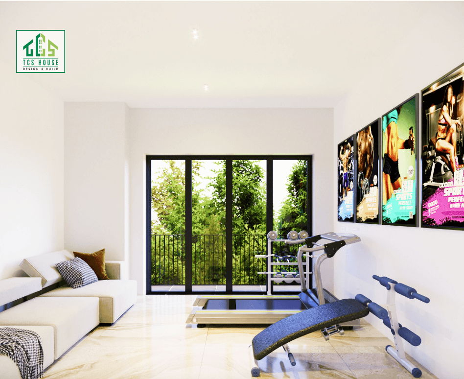 Nhà phố 5 tầng có phòng gym