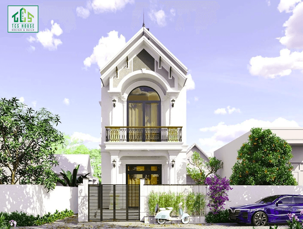 Thiết kế kiến trúc nhà phố 2 tầng