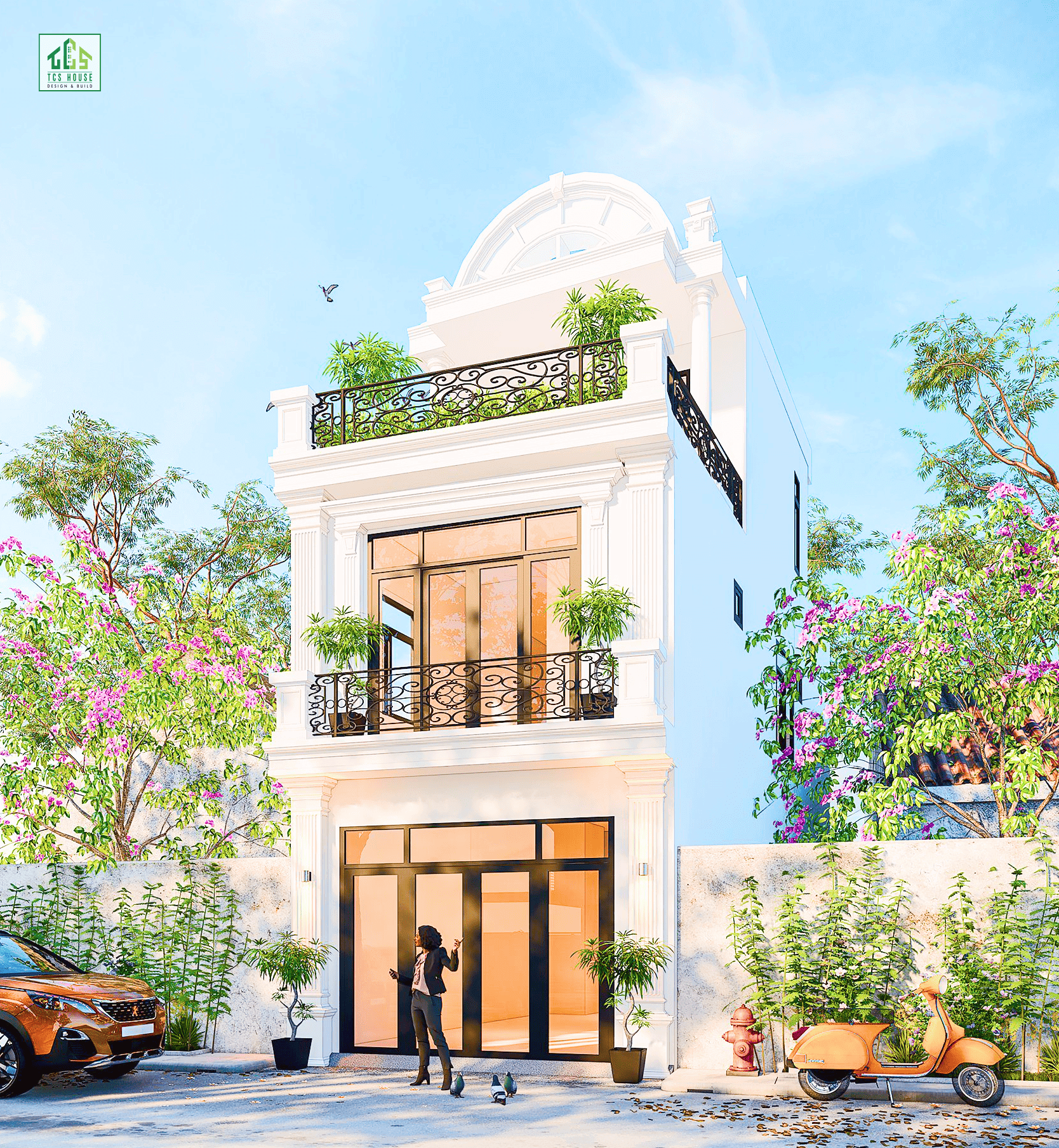Mẫu nhà phố 2 tầng đẹp hiện đại sang trọng giá 1 tỷ