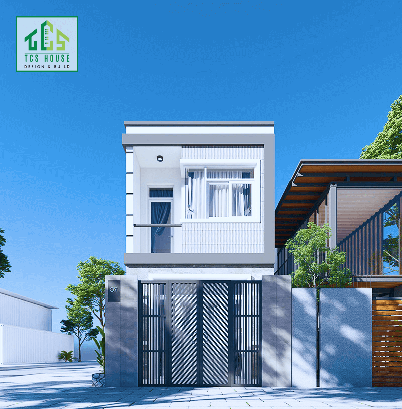 Mẫu thiết kế nhà 2 tầng mái bằng giá 1 tỷ