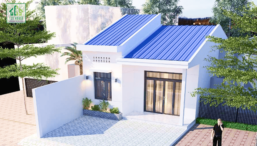 Nhà cấp 4 đẹp giá rẻ mái tôn 70m²