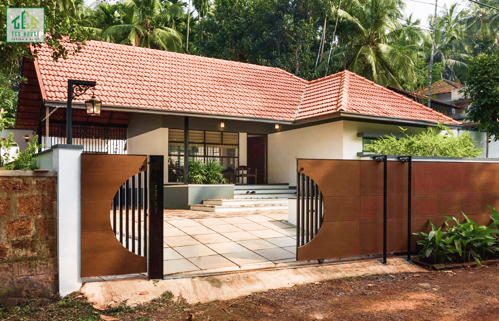 Nhà cấp 4 đẹp giá rẻ mái ngói cổ điển