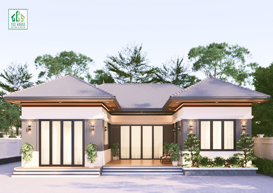 Nhà cấp 4 đẹp giá rẻ chữ U