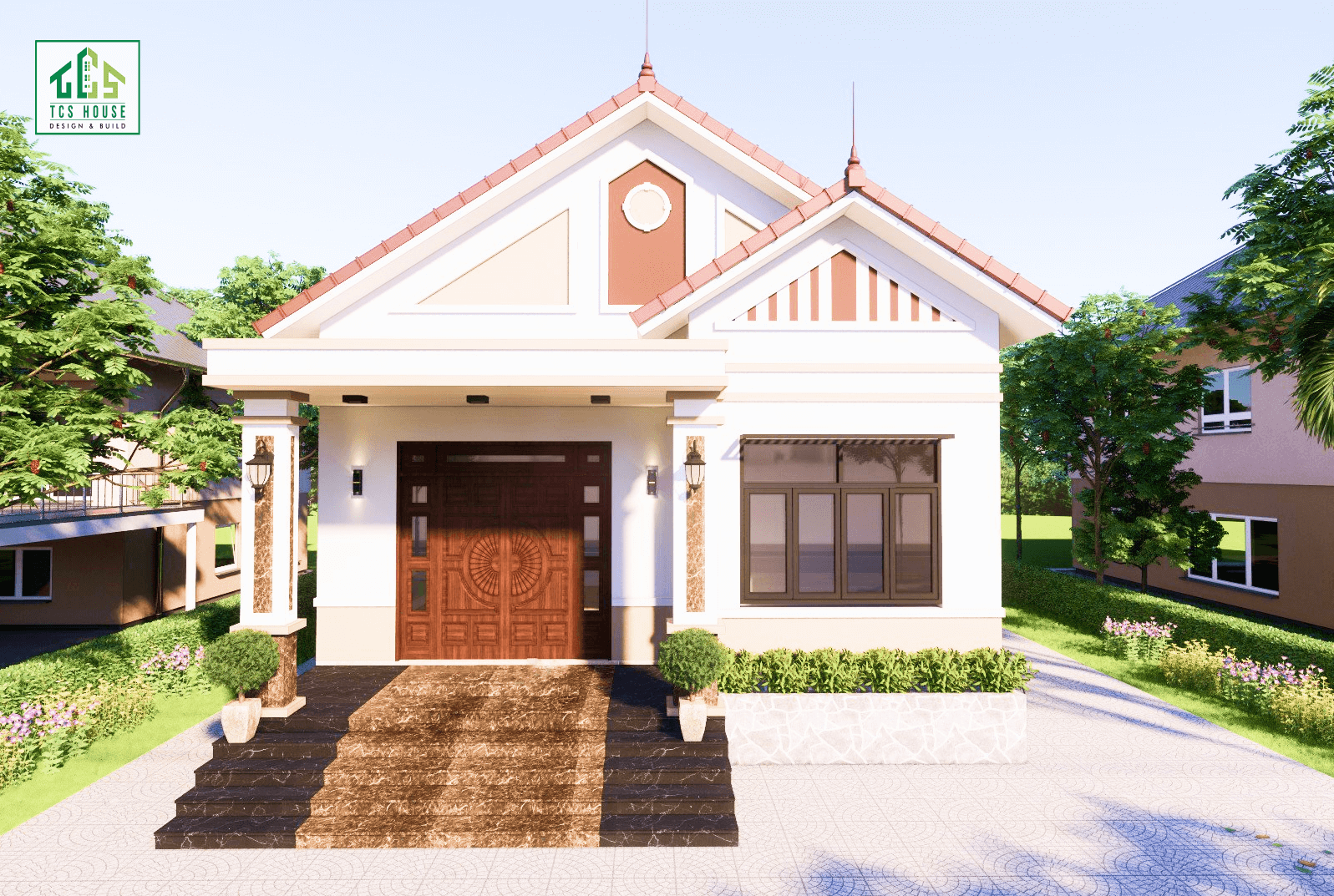 Nhà cấp 4 đẹp giá rẻ mái thái 5x18m