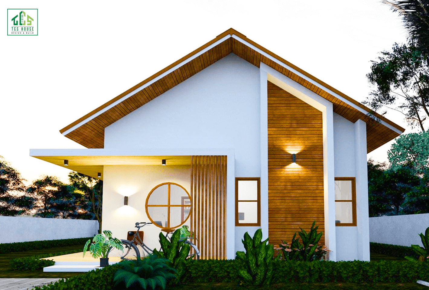 Nhà cấp 4 đẹp giá rẻ sân vườn