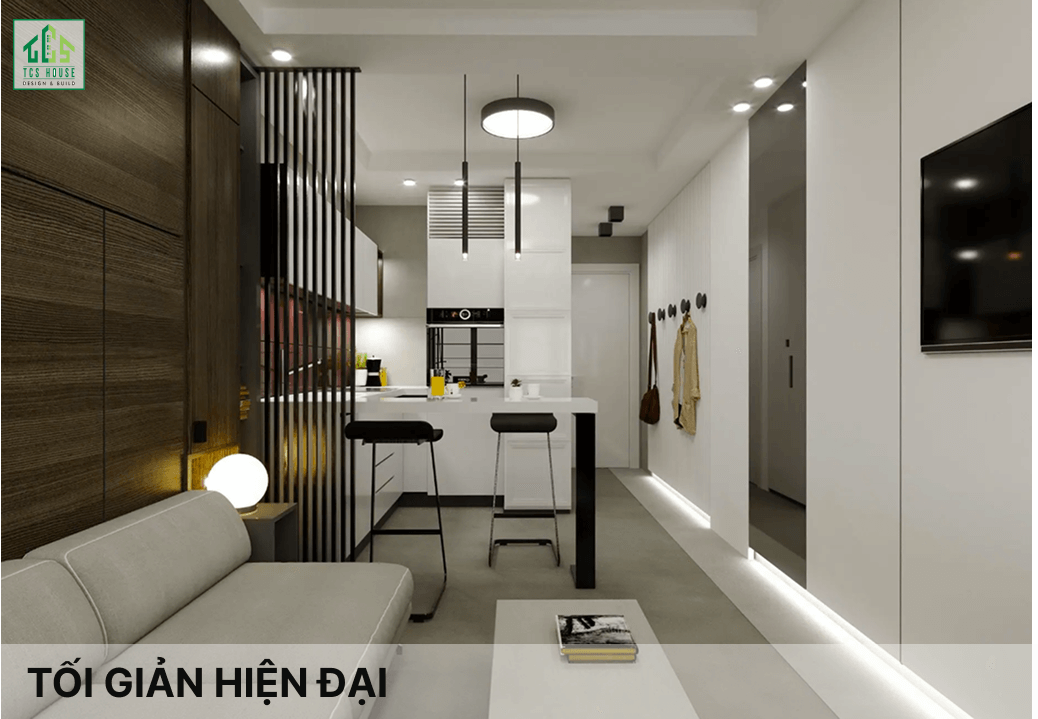 Thiết kế căn hộ cho thuê Đà Nẵng tối giản hiện đại