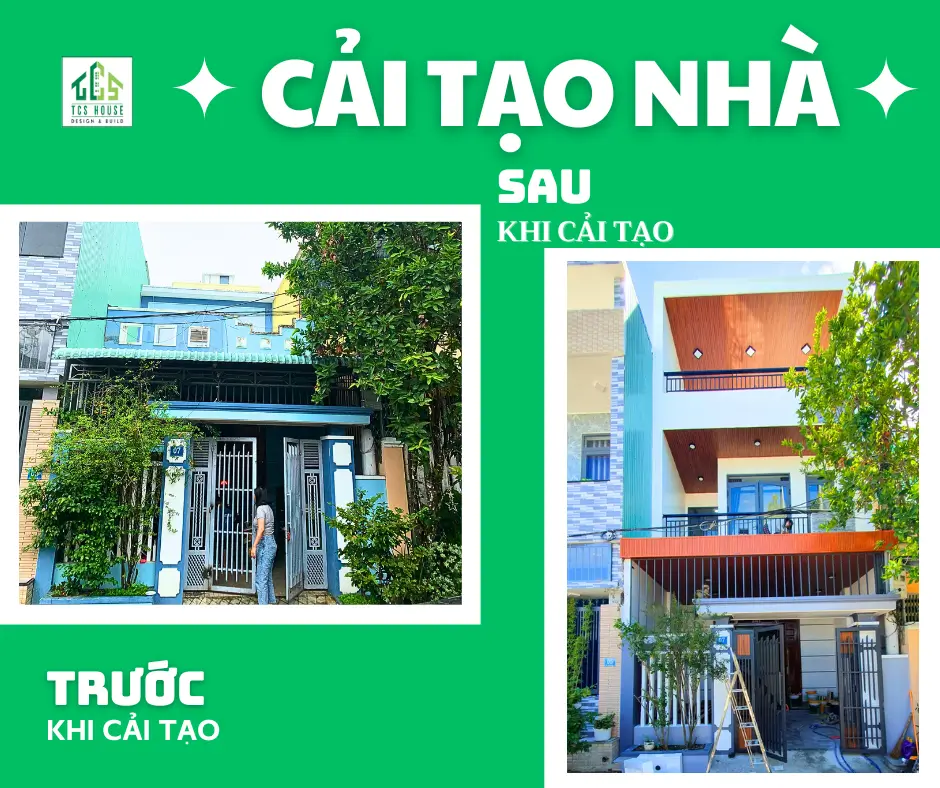 Công ty sửa chữa cải tạo Tam Kỳ TCS House - Công trình cải tạo nhà ở cấp 4 thành nhà 3 tầng hiện đại