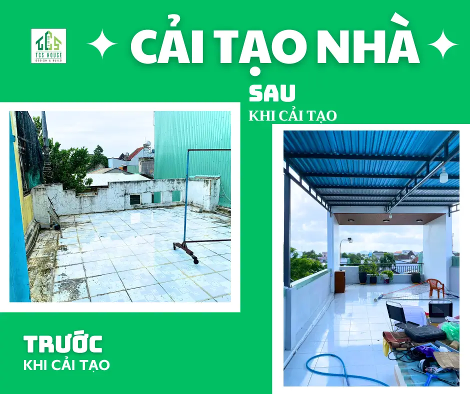 Công ty cải tạo sửa chữa nhà ở Tam Kỳ-hạng mục cải tạo sân thượng.
