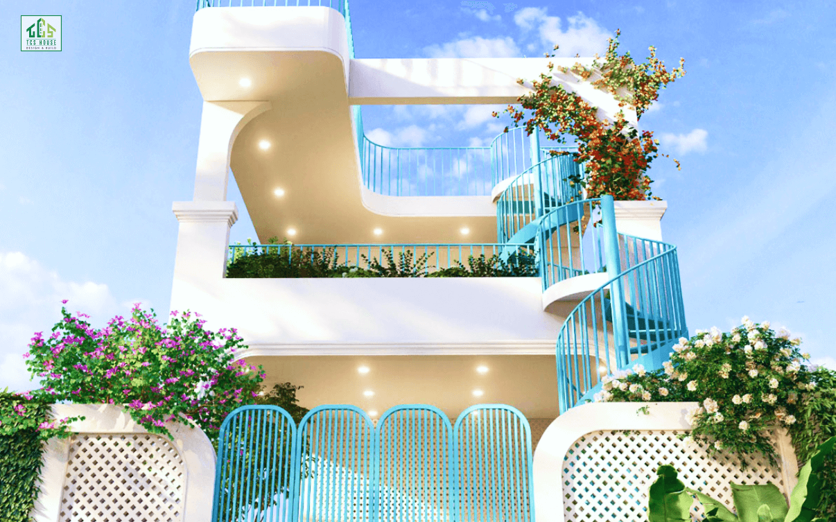 Mẫu cầu thang ngoài trời đẹp
