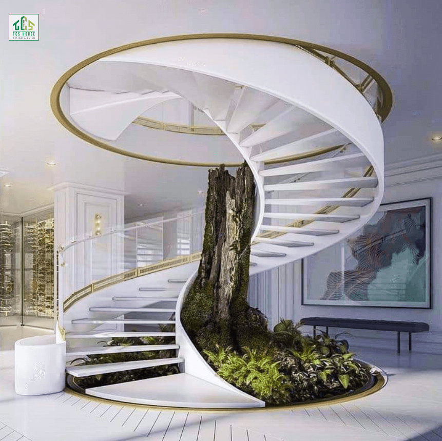 Mẫu cầu thang xoắn ốc nghệ thuật