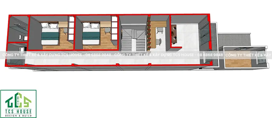 Công Trình Nhà Phố 2 Tầng Phuong's House Kết Hợp Kinh Doanh Tại Trường Xuân Tam Kỳ - Bản vẽ công năng