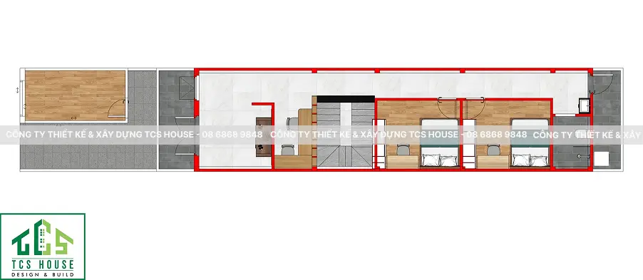 Công Trình Nhà Phố 2 Tầng Phuong's House Kết Hợp Kinh Doanh Tại Trường Xuân Tam Kỳ - Bản vẽ công năng